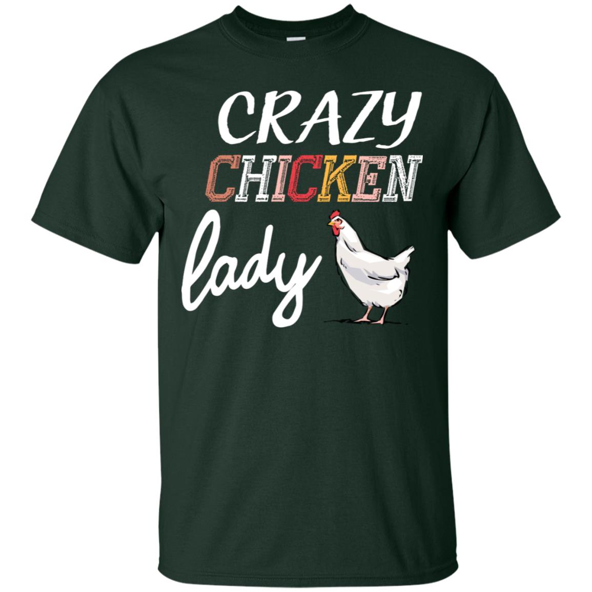 Crazy Chicken Lady Chicken Shirt For Girls Womens Forest