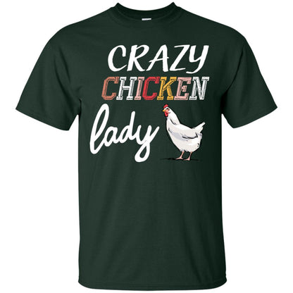 Crazy Chicken Lady Chicken Shirt For Girls Womens Forest