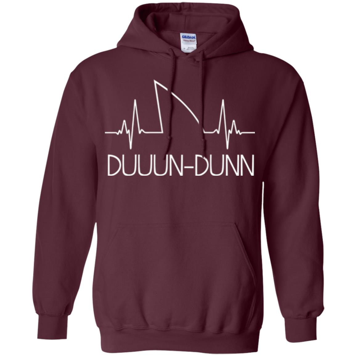 Funny Shark Shirt Feat. Shark Heartbeat Shark Lovers T-shirt Maroon