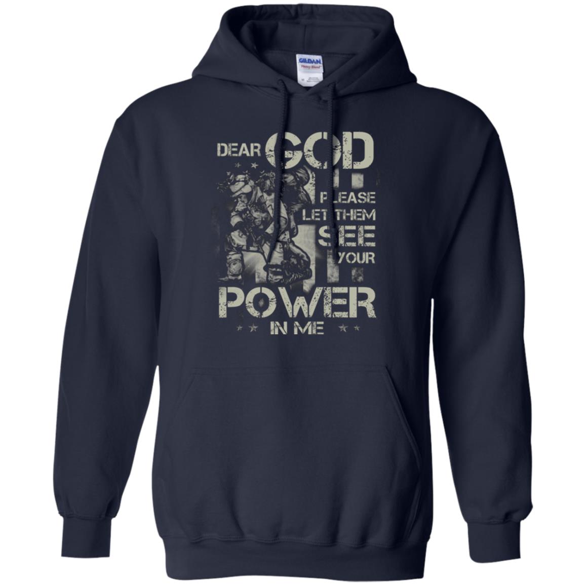 Dear God Please Let Them See Yuor Future In Me Military Shirt Navy