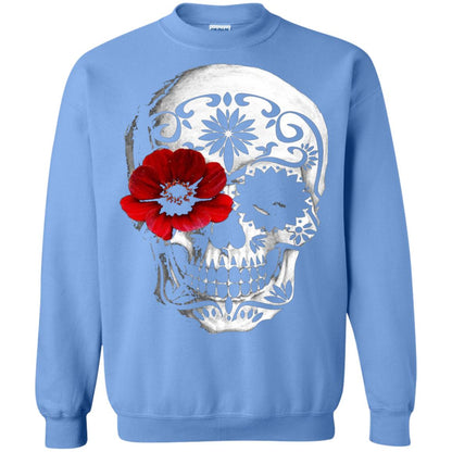 Day Of The Dead Sugar Skull Cinco De Mayo Shirt Carolina Blue