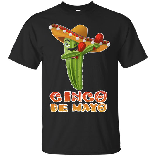 Dabbing Cinco De Mayo Cactus Shirt Black