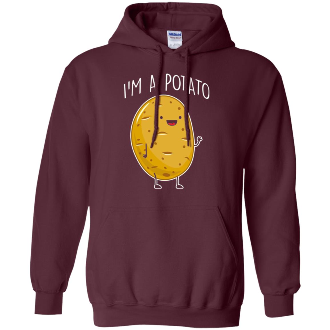 I Am Potato T-shirt Maroon