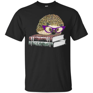 Adorable Hedgehog Book Nerd Gift Shirt