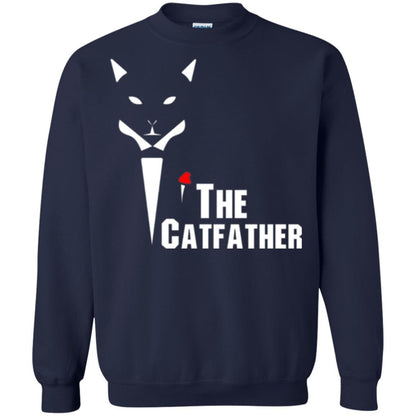 Cat Dad Lover T-shirt The Catfather T-shirt Navy