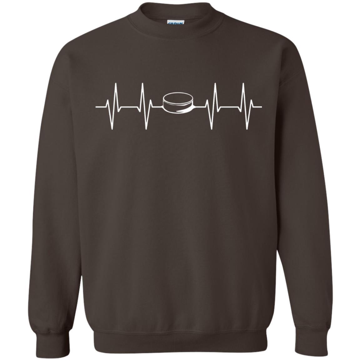 Heartbeat Puck Hockey T-Shirt Dark Chocolate