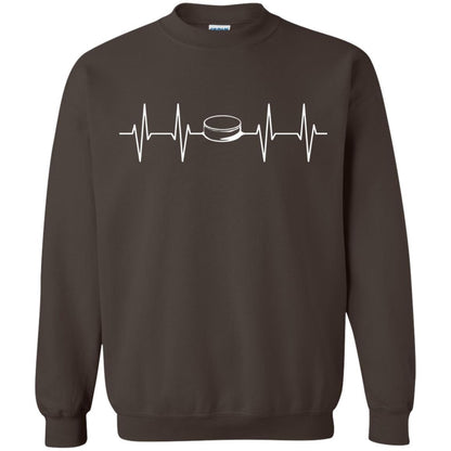 Heartbeat Puck Hockey T-Shirt Dark Chocolate