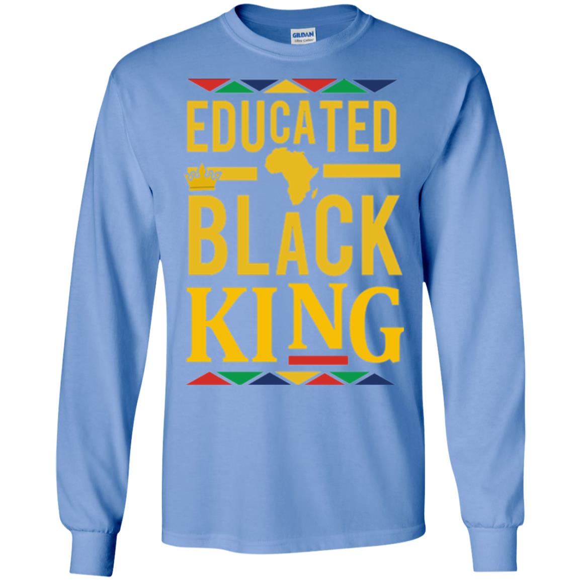 African Dna Pride T-shirt Dashiki Educated Black King Carolina Blue