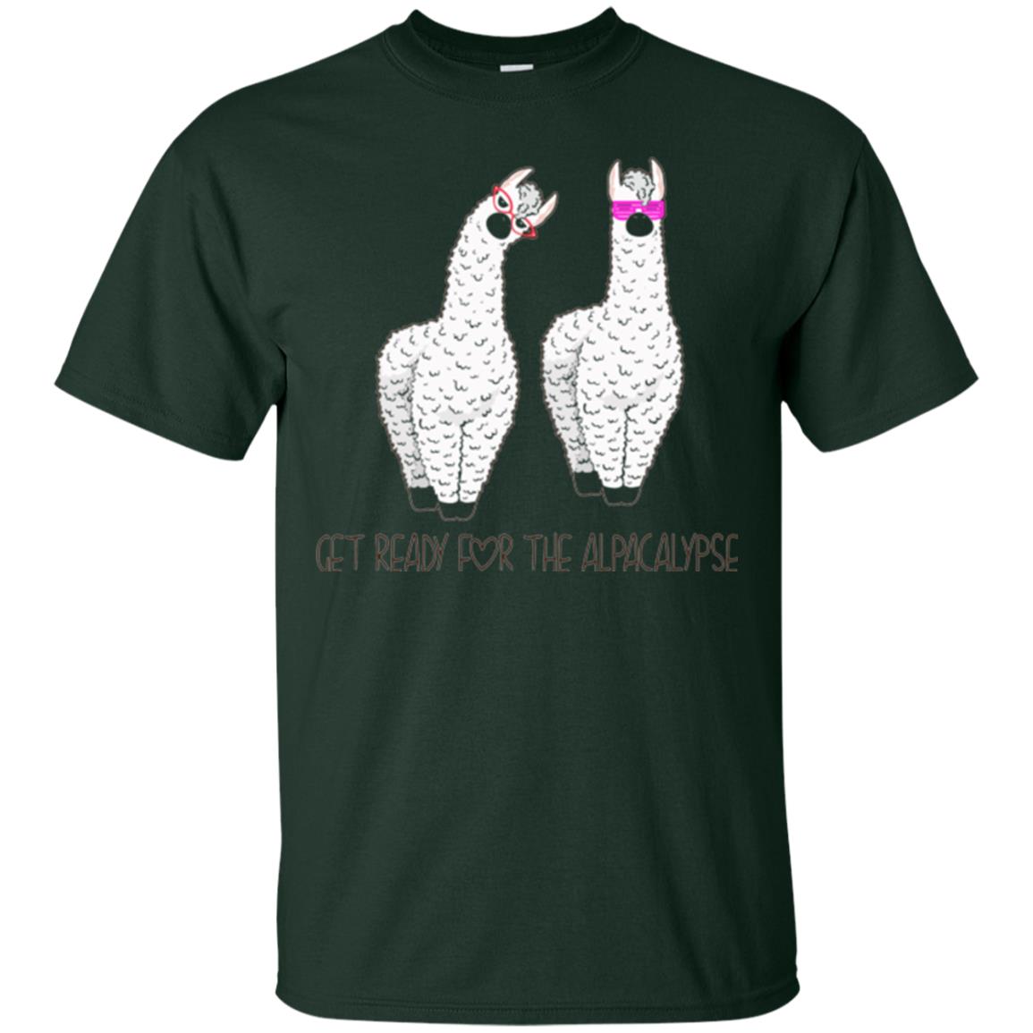 Funny Alpaca T-shirt Get Ready For The Alpacalypse Forest