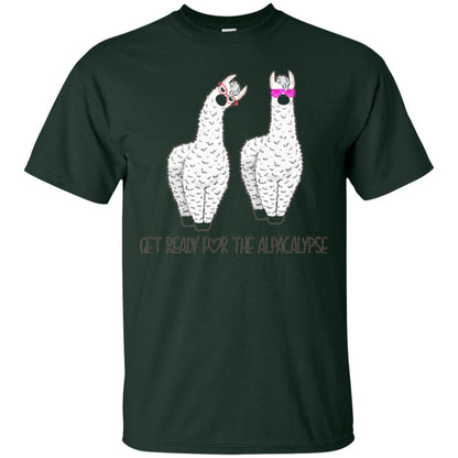 Funny Alpaca T-shirt Get Ready For The Alpacalypse Forest