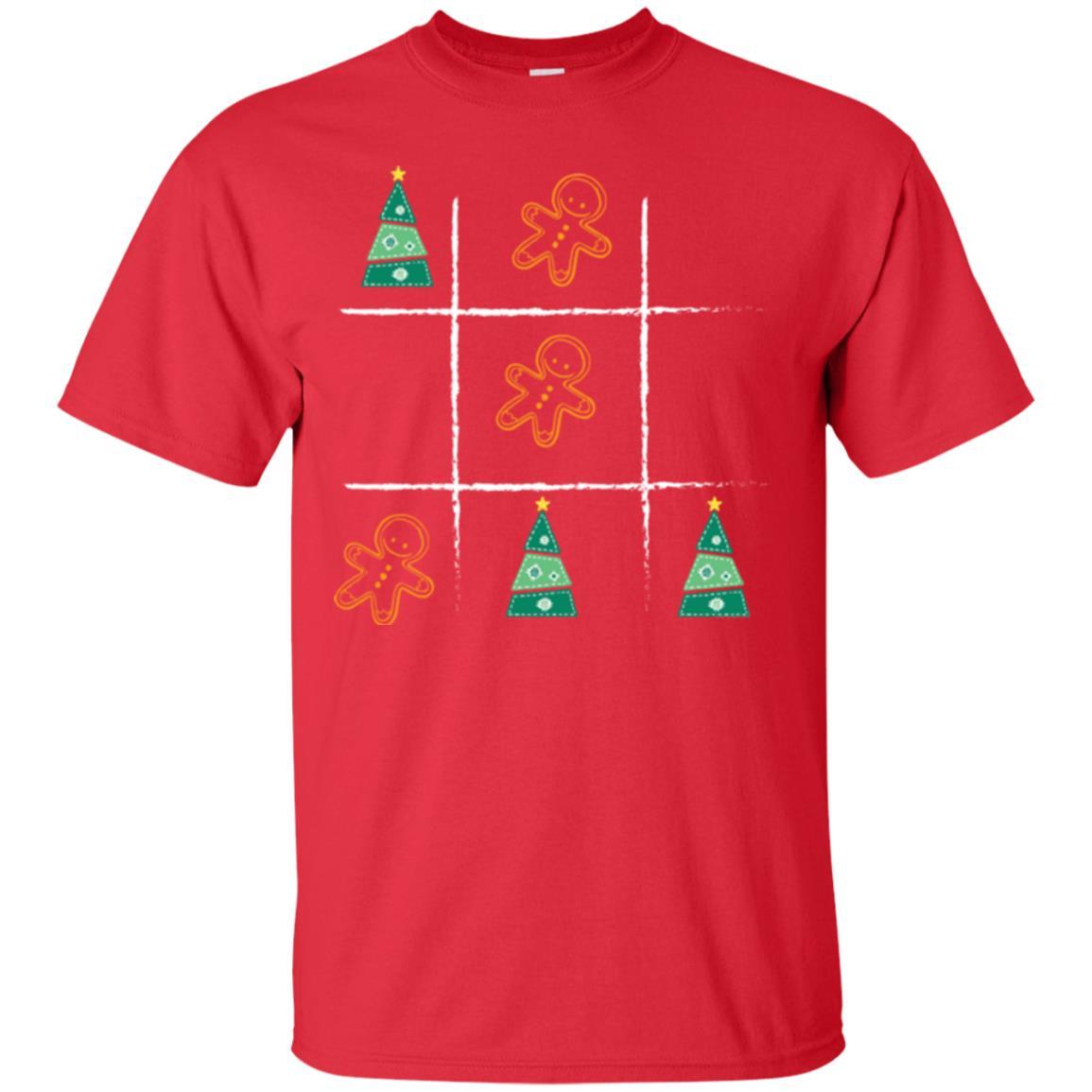 Christmas T-shirt Tic Tac Toe Board Game Red