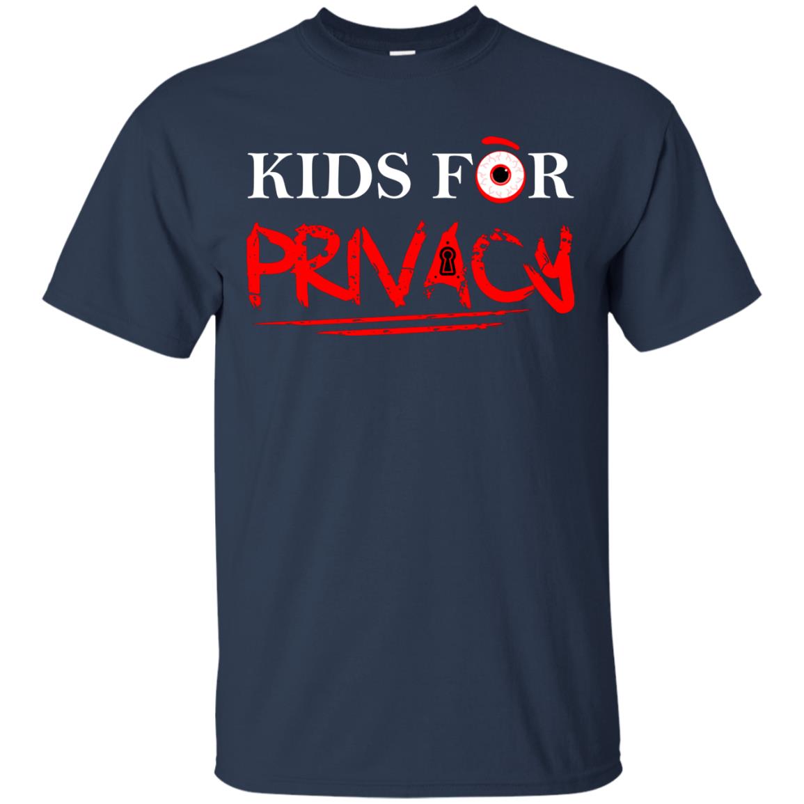 Kids For Privacy Family T-shirt Navy