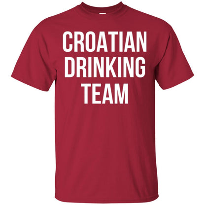 Croatian Drinking Team Drinking T-shirt Cardinal