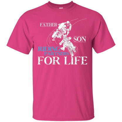 Motocross T-shirt Father Son Riding Partners For Life Heliconia