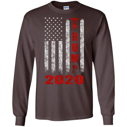American Flag Vintage Design Trump 2020 T-shirt Dark Chocolate