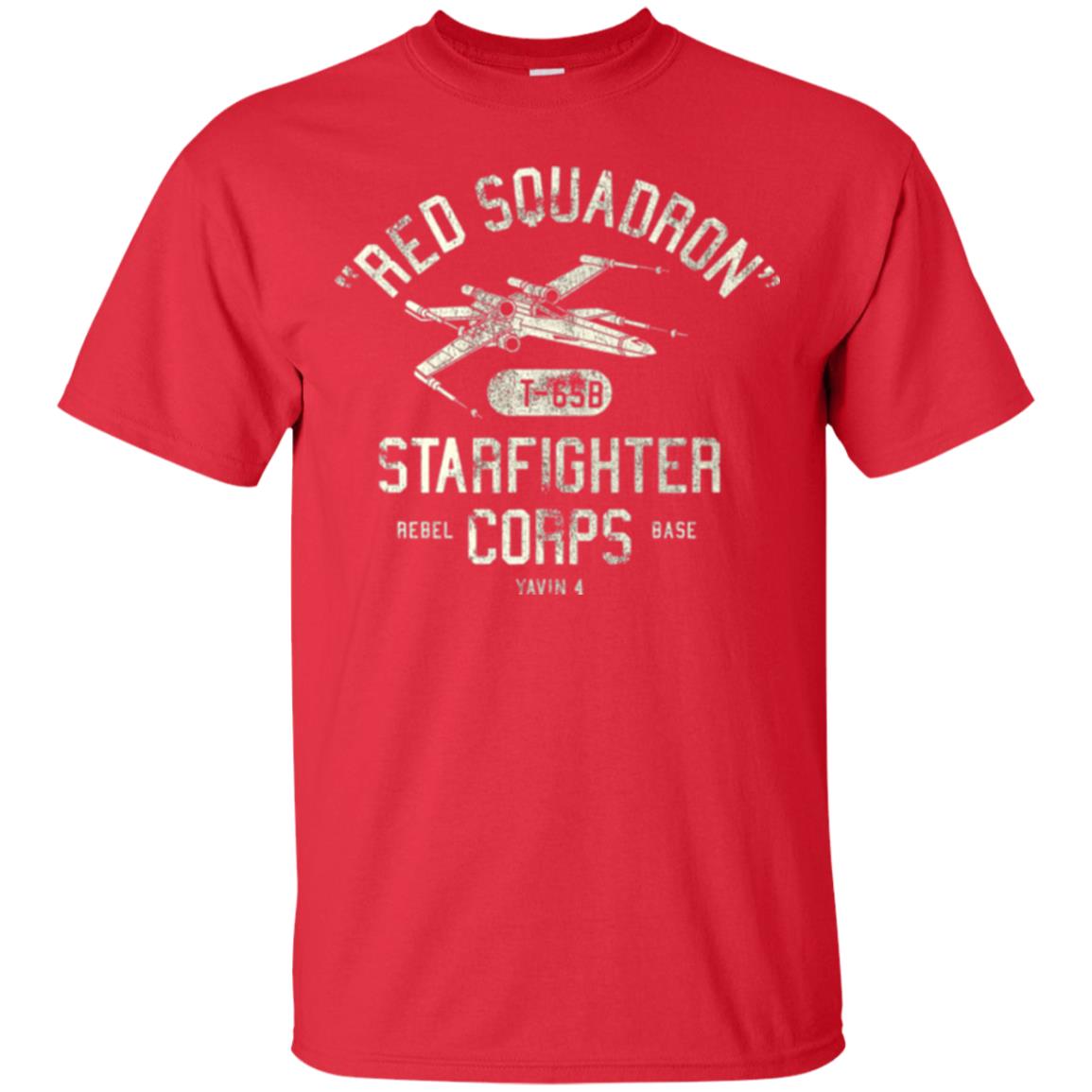 Movie T-shirt Red Squadron Starfighter Rebel Corps Base Red