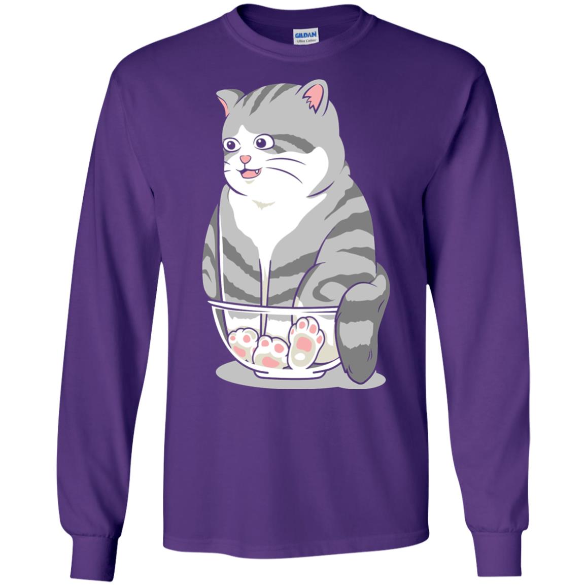 Cat Smile Cat Lover T-shirt Purple