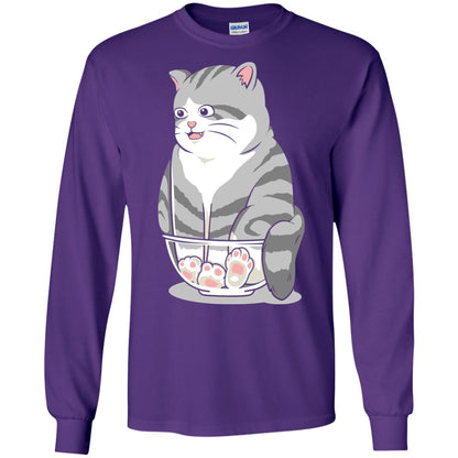 Cat Smile Cat Lover T-shirt Purple