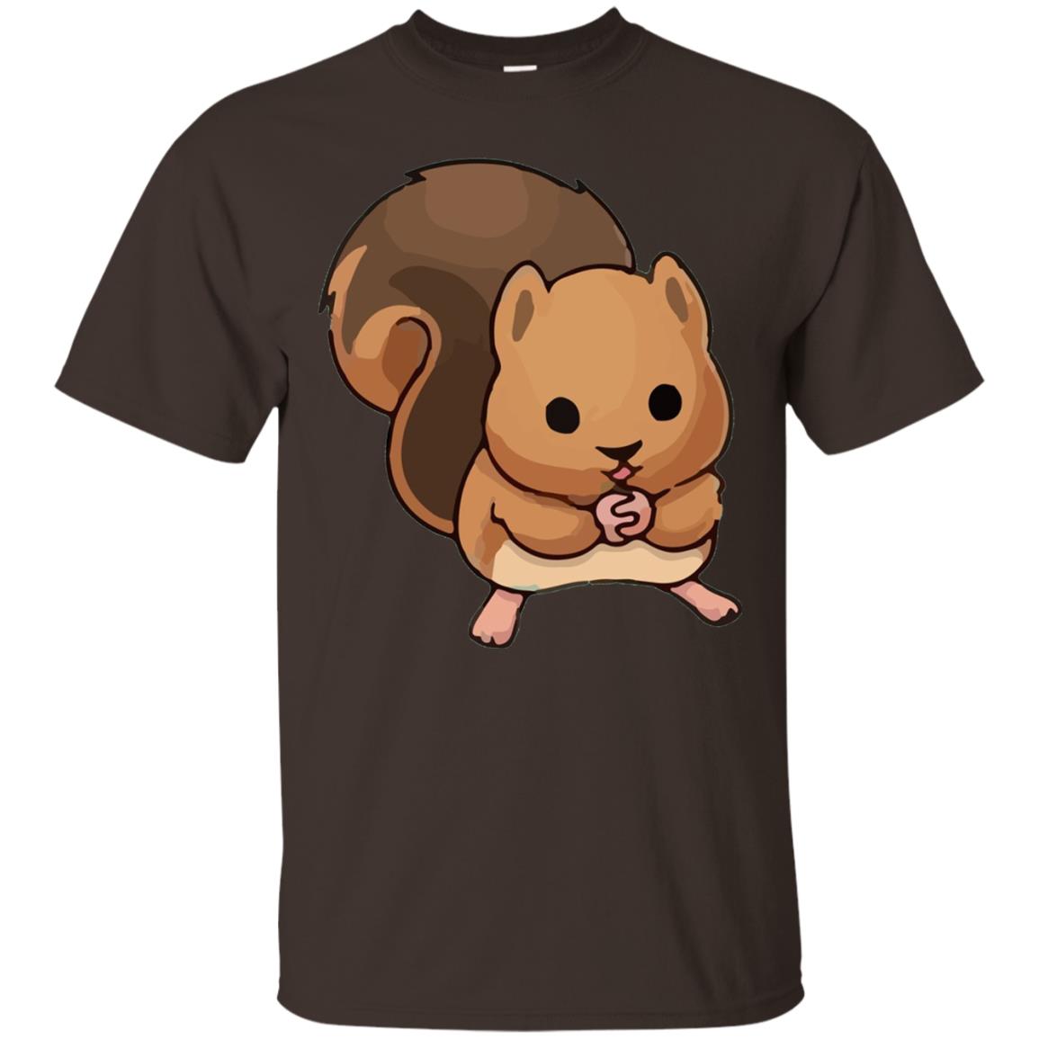 Cute Squirrel Graphic T-shirt Dark Chocolate