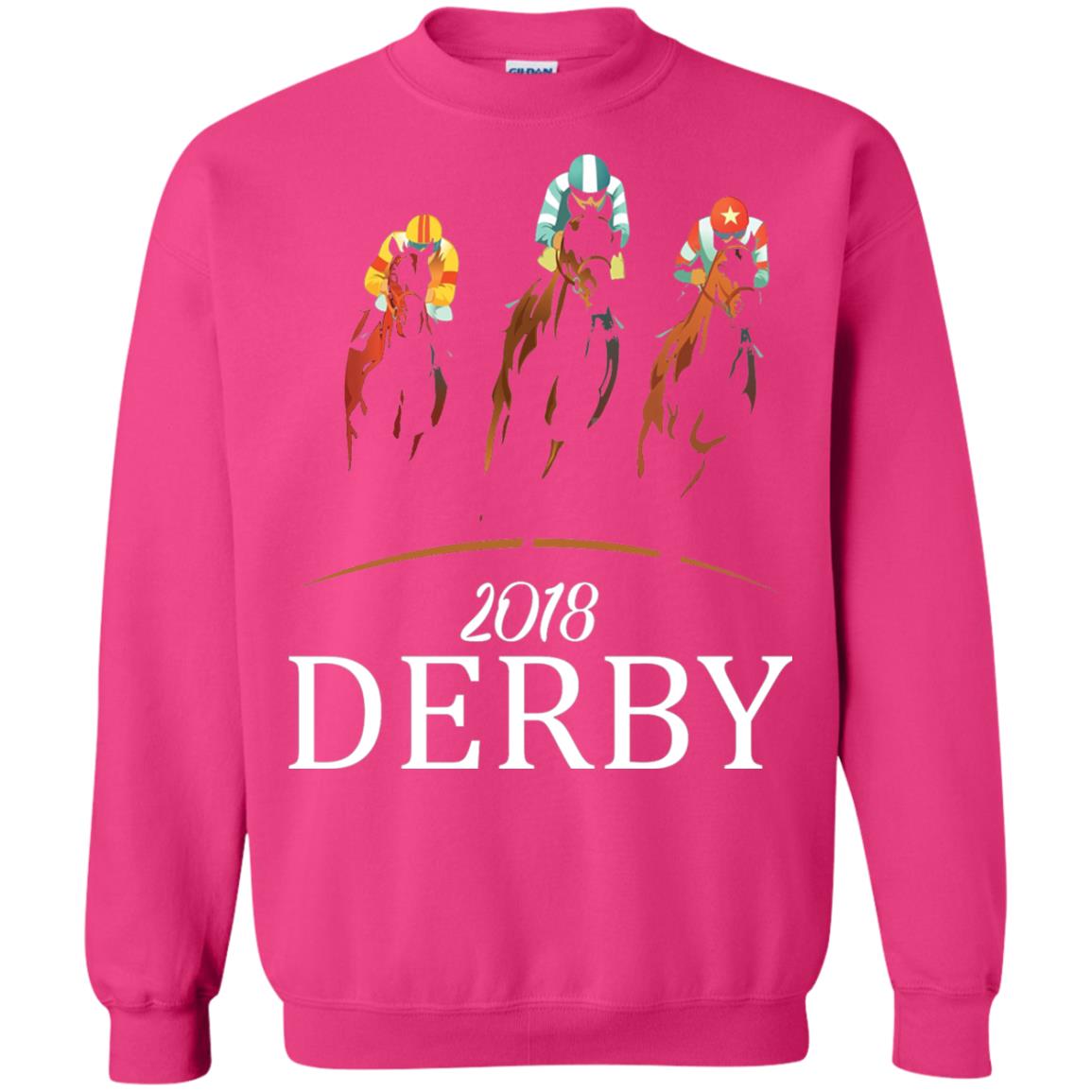 Derby 2018 Jockey Horse Racing T-shirt Heliconia