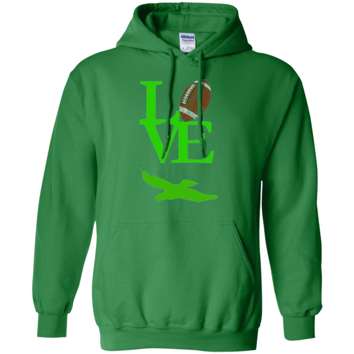 Football Lover T-shirt Love Football Flying Bird T-shirt Irish Green