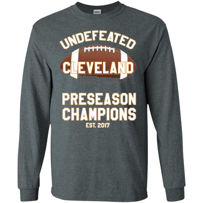 Football T-shirt Cleveland Football Undefeated Preseason Champion Dark Heather