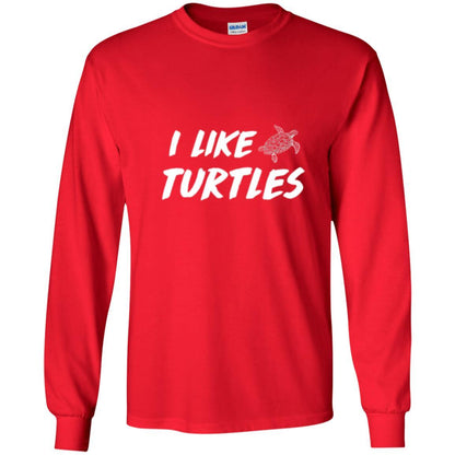 Turtle Lover T-shirt I Like Turtles Red