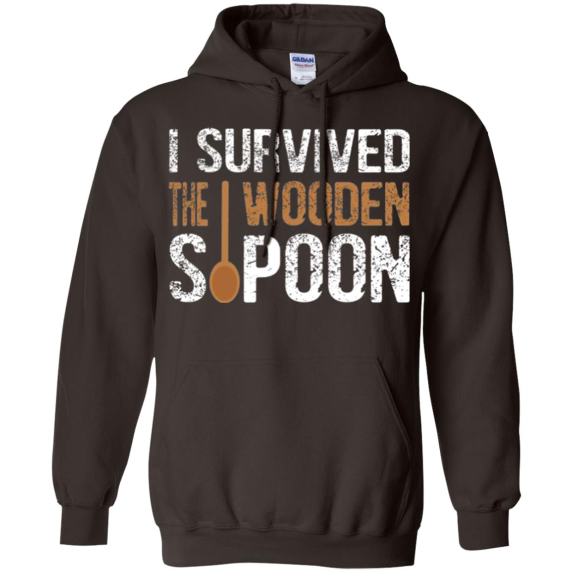 Spoon T-shirt I Survived The Wooden Spoon Dark Chocolate