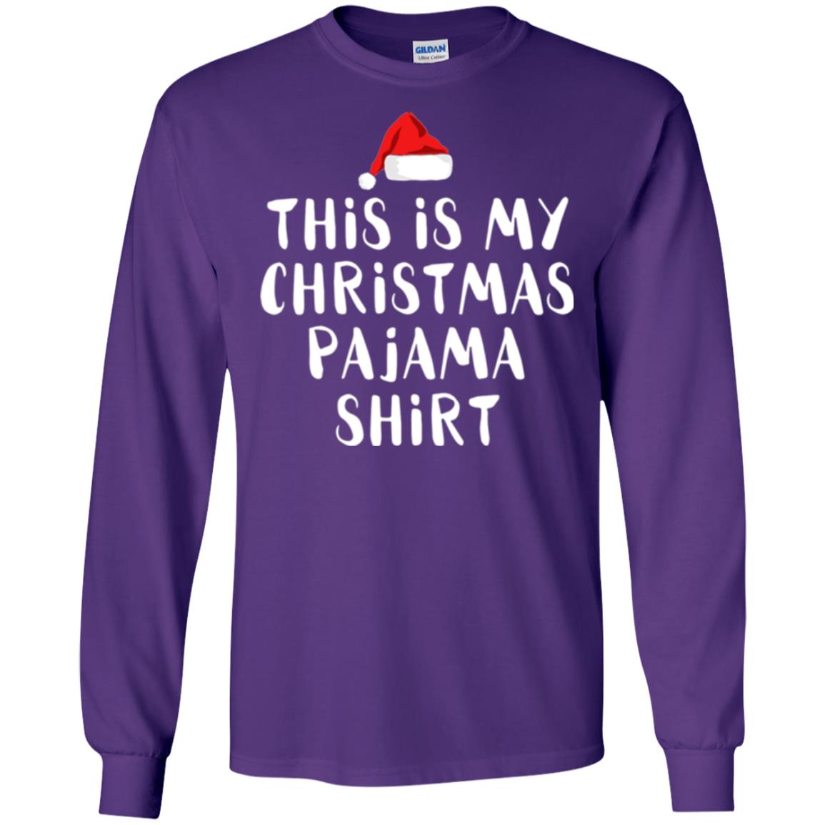 Christmas T-shirt This Is My Christmas Pajama Shirt Purple