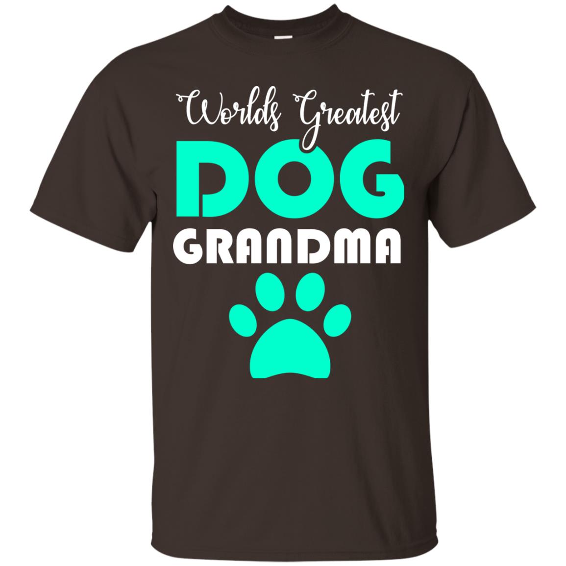 Worlds Greatest Dog Grandma Gift Shirt For Nana Dark Chocolate