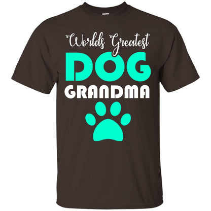 Worlds Greatest Dog Grandma Gift Shirt For Nana Dark Chocolate