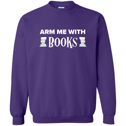 Arm Me With Books Book Lover T-shirt Purple