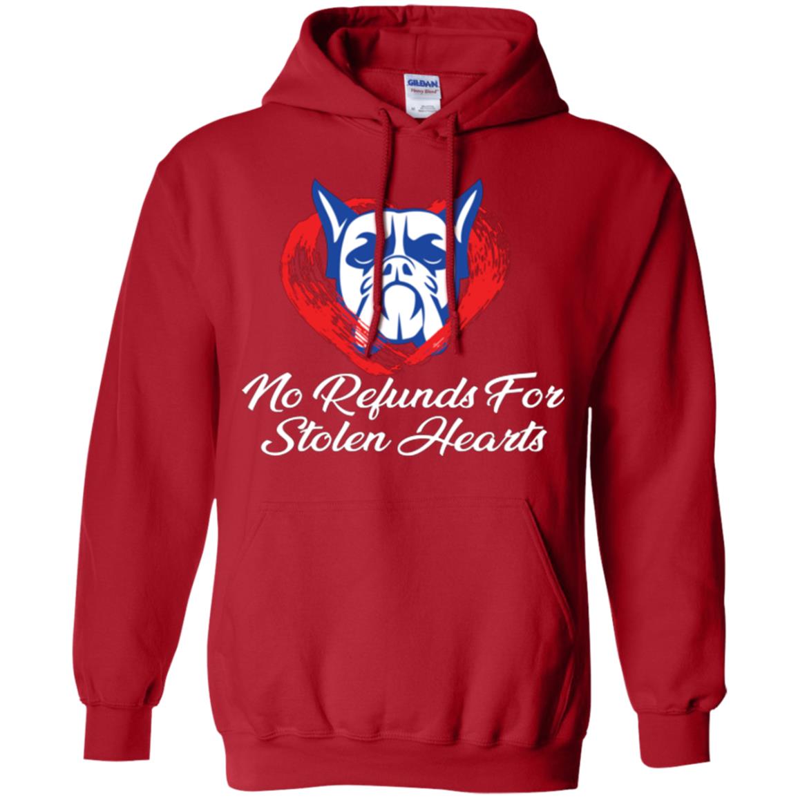 Dog Lover T-shirt No Refunds For Stolen Hearts Red