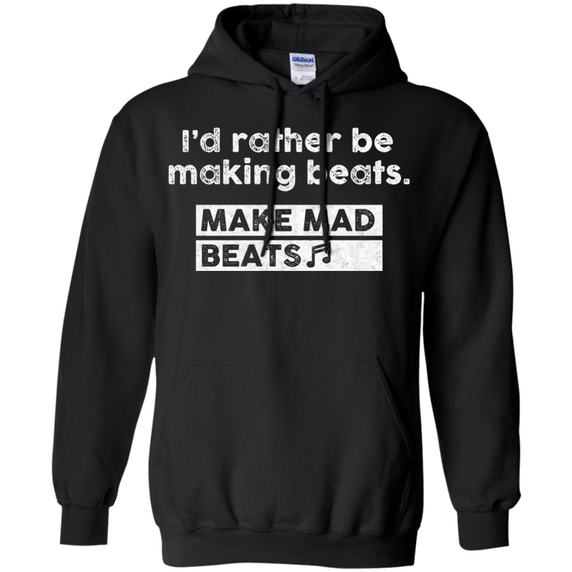 I_d Rather Be Making Beats Music Producer T-shirt Black