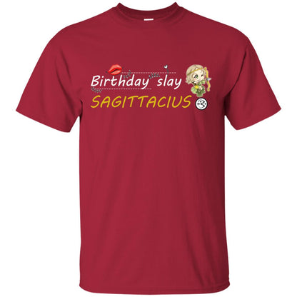 Cute Sagittarius Girl Birthday Lip Slay T-shirt Cardinal