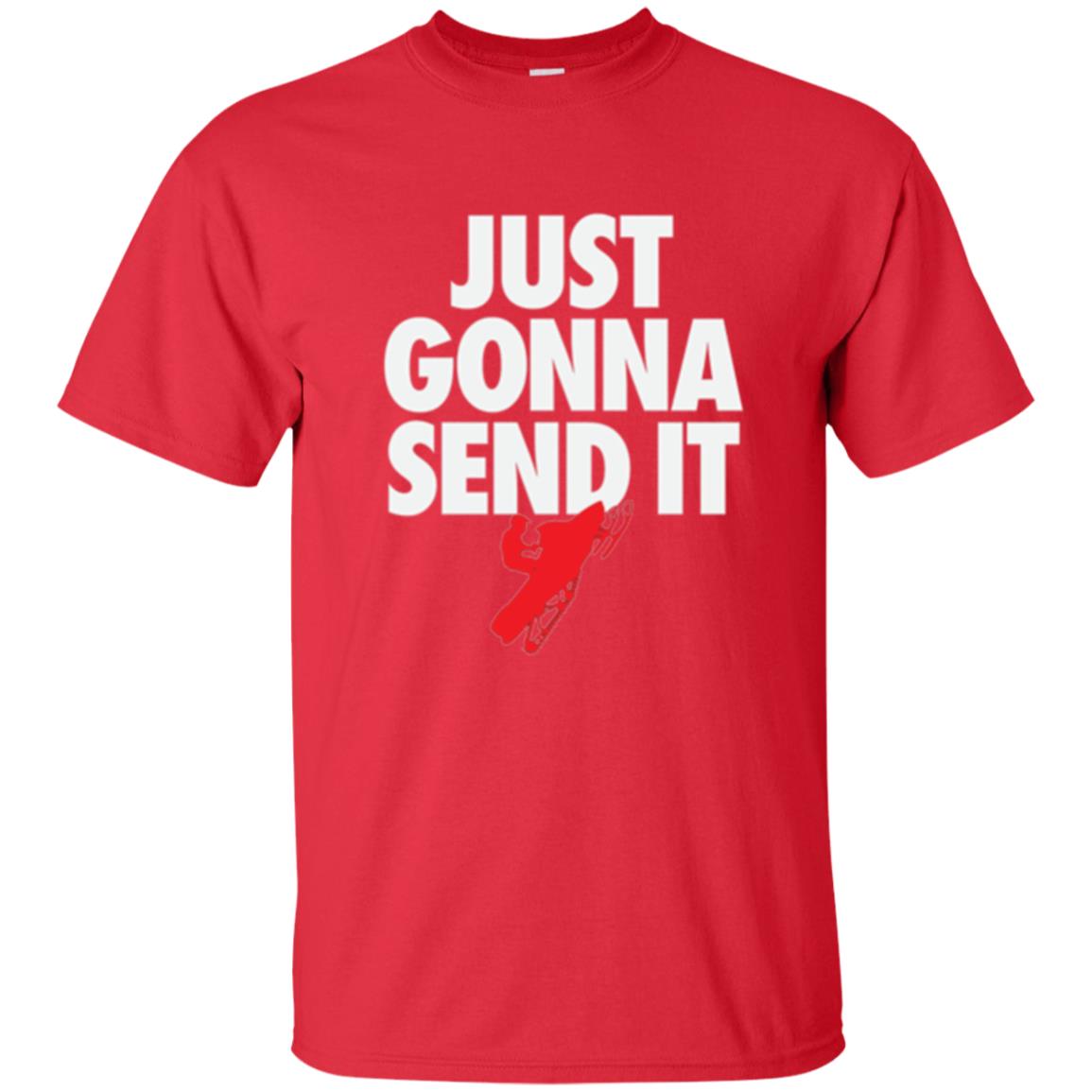 Snowmobile T-shirt Just Gonna Send It T-shirt Red