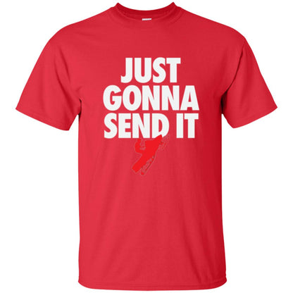 Snowmobile T-shirt Just Gonna Send It T-shirt Red