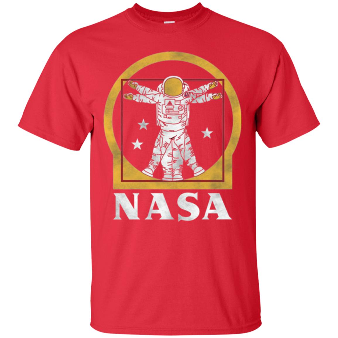 Vitruvian Astronaut T-shirt Red