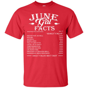 June Girl Facts Facts T-shirtG200 Gildan Ultra Cotton T-Shirt