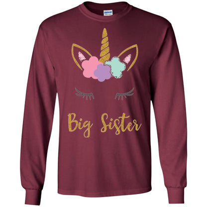 Family T-shirt Big Sister Maroon