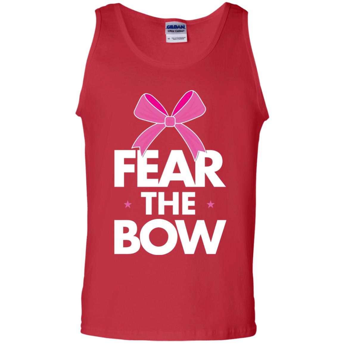 Fear The Bow Big Pink Bow Cheerleader Apparel Shirt Red