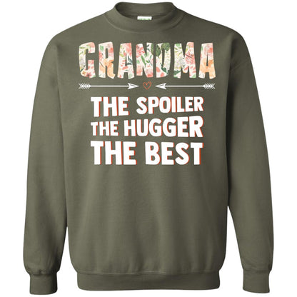 Grandma The Spoiler The Hugger The Best Nana Shirt Military Green