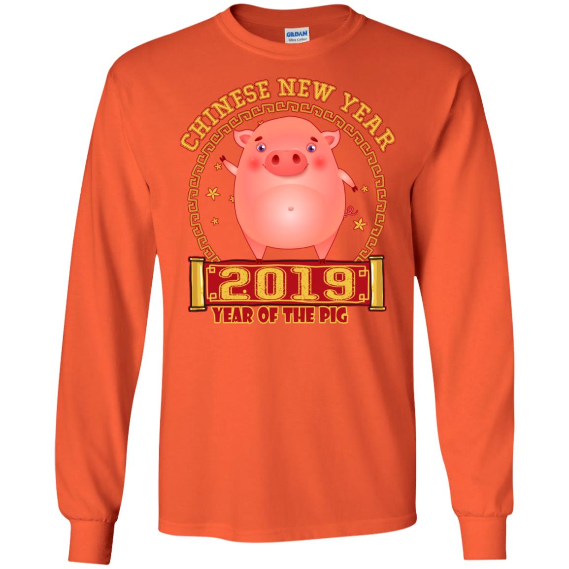 Chinese New Year Year 2019 Of The Pig Shirt Orange