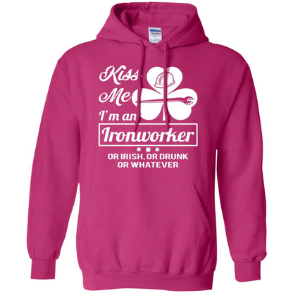 Funny St Patricks Day Shirt Kiss Me I Am An Ironworker Heliconia
