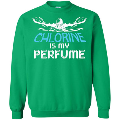 Swimmer T-shirt Chlorine Is My Perfume Irish Green