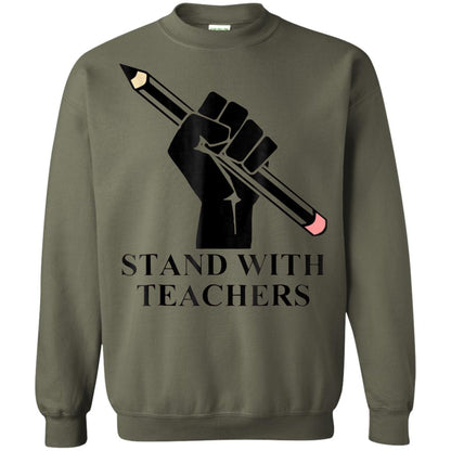 Colorado Teachers Stand With Teachers Educator Strike Shirt Military Green