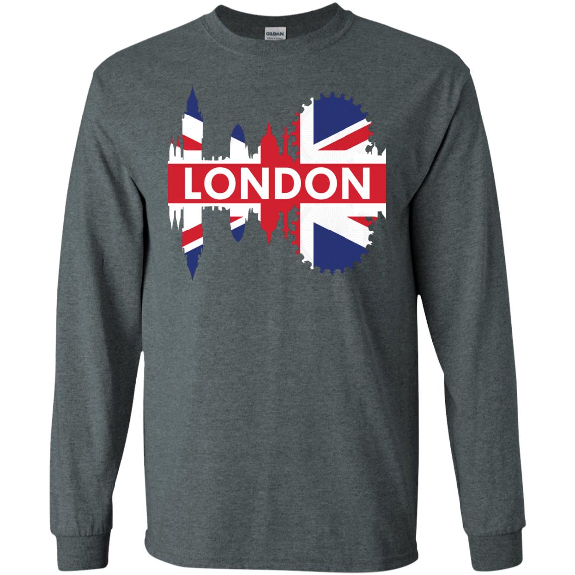 Flag Of United Kingdom London Gift Shirt For Britain Dark Heather