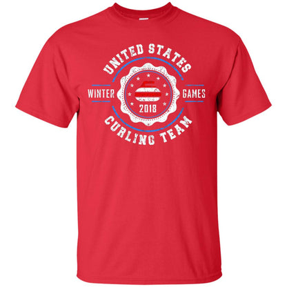 Usa Winter Curling 2018 T-shirt Red