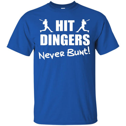 Hit Dingers Never Bunt Premium Shirt Royal
