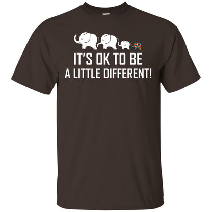 It_s Ok To Be A Little Different Autism Elephant Shirt Dark Chocolate